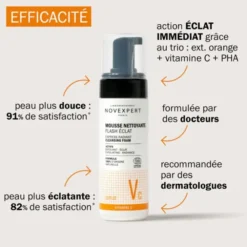 Novexpert Mousse nettoyante Flash Éclat - 150 ml