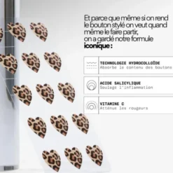 Skin & Out Patchs boutons léopard X15
