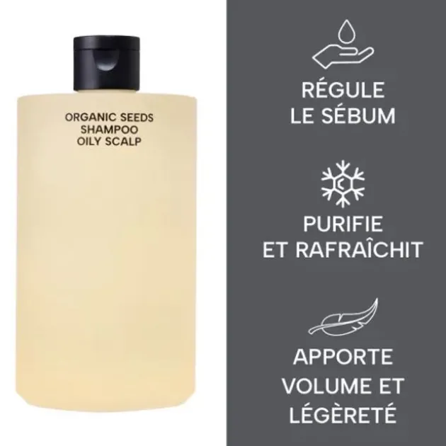 Whamisa Shampoing cheveux gras aux graines bio fermentées - 490 ml